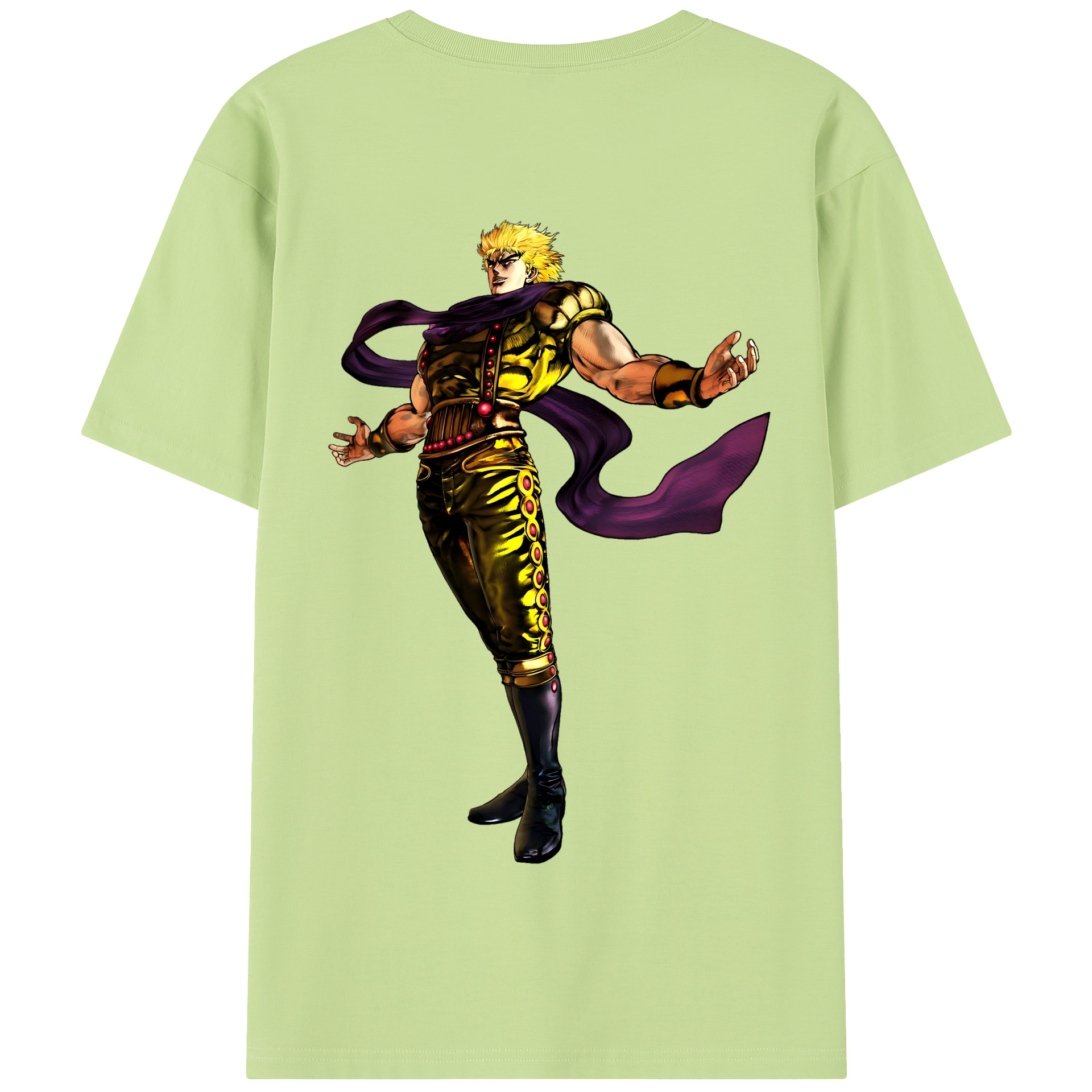 （画像用） ジョジョの奇妙な冒険 ディオ?ブランドー JoJo's Bizarre Adventure Dio Brando 綿100％半袖Tシャツ（背面プリント）